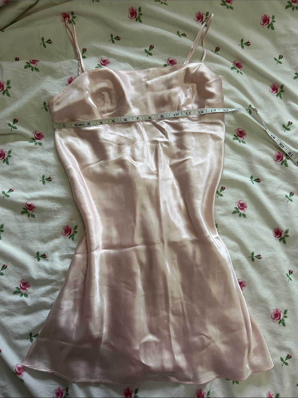 Vintage La SENZA 100% Silk Spaghetti-Strap Slip Dress in Blush Pink